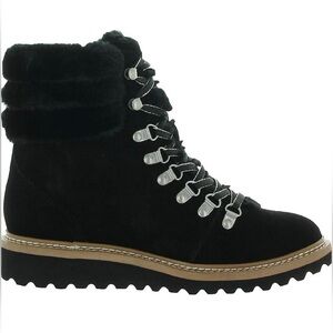 Nib Splendid Evita Wedge Black Suede Booties